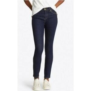 Draper James Women's Dark Wash Denim Mid-Rise Skinny Straight Leg Jeans Size 28